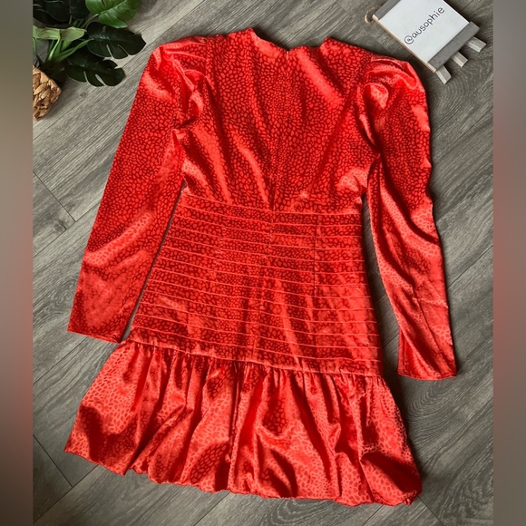 ONE33 Social Long Sleeve Jacquard Keyhole Mini Dress Size 8 - Picture 11 of 16